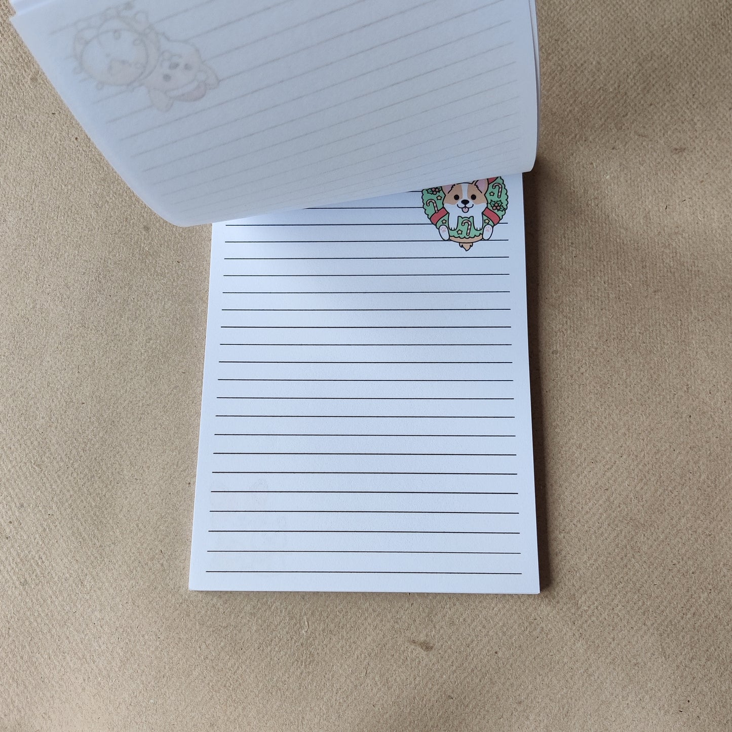 Kerst Corgi Notitieblok Gelinieerd A6 (oude versie)