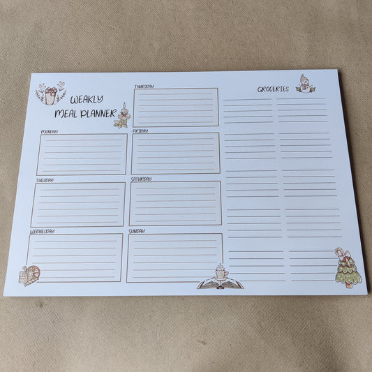 Meal plan blok | Kerst | weekly meal planner