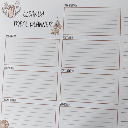 Meal plan blok | Kerst | weekly meal planner