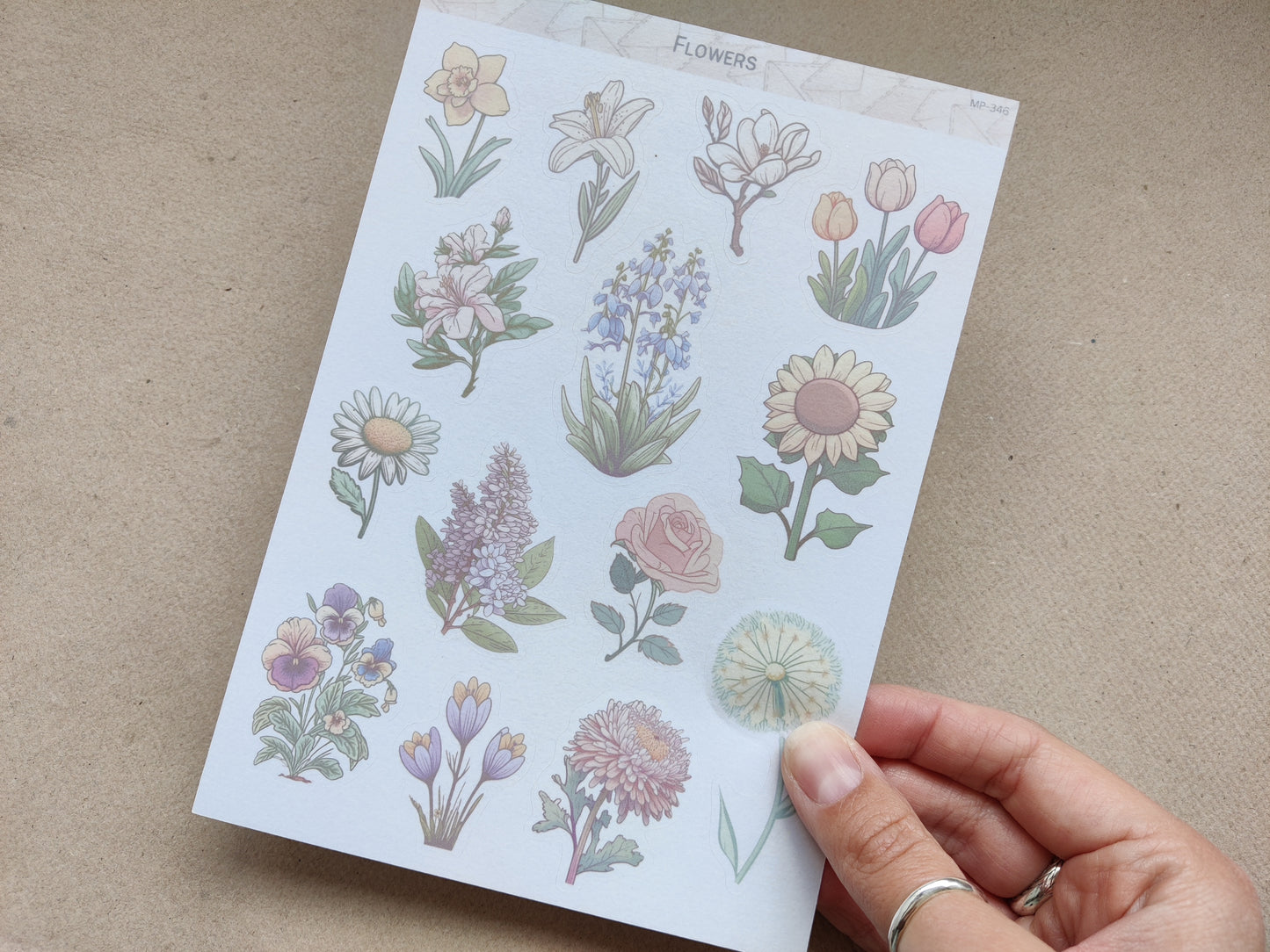 Bloemen stickervel