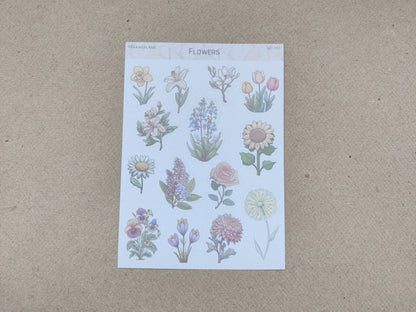 Bloemen stickervel