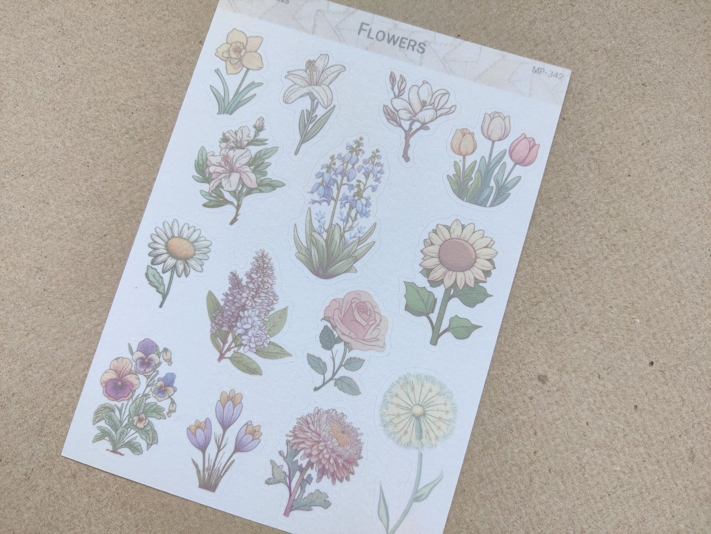 Bloemen stickervel