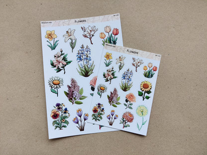 Bloemen stickervel