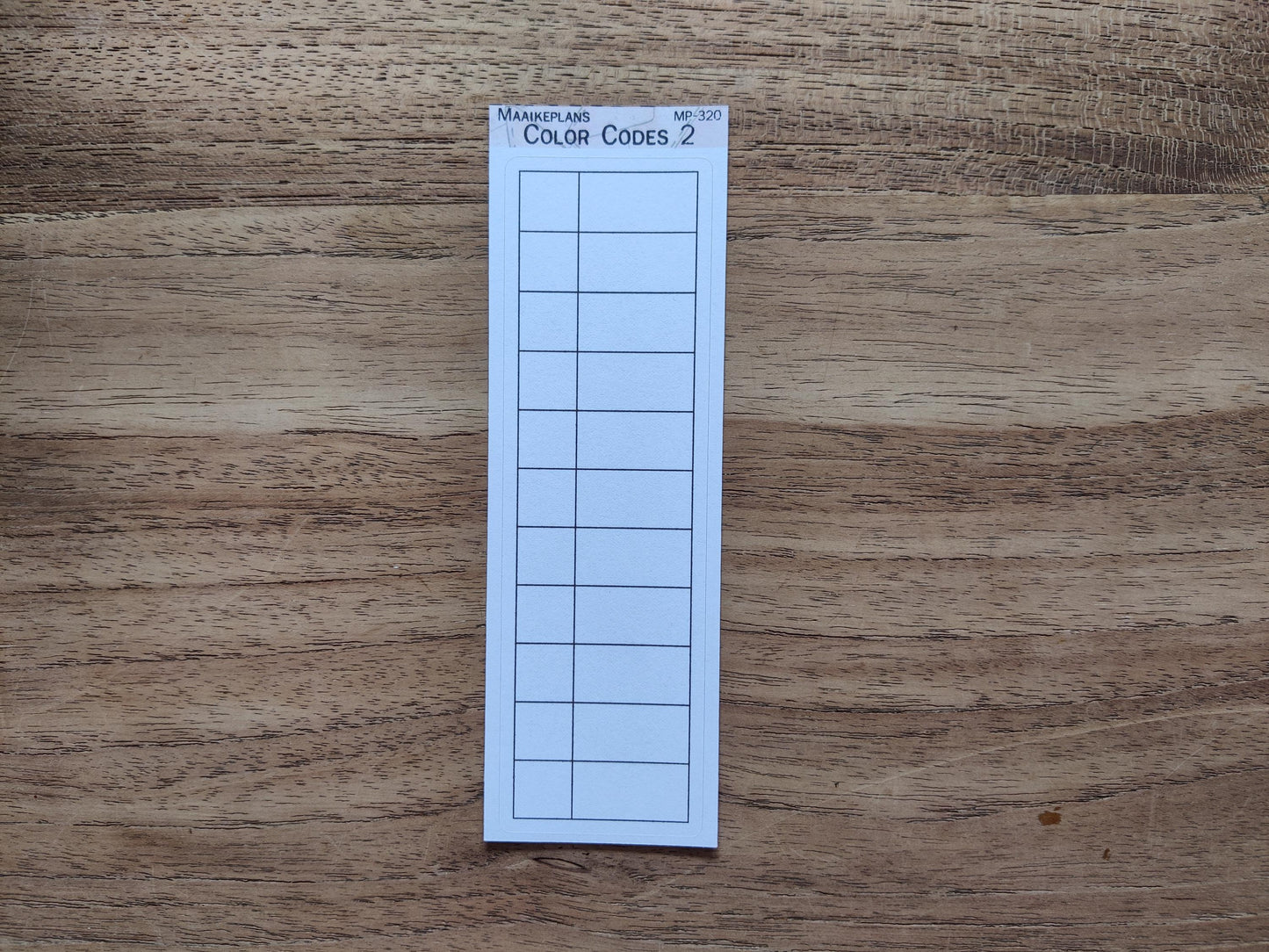 Kleurcode sticker - kleuren op nummer